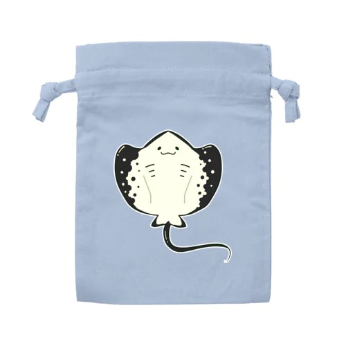 おおきなエイ コットンフリル巾着（S）