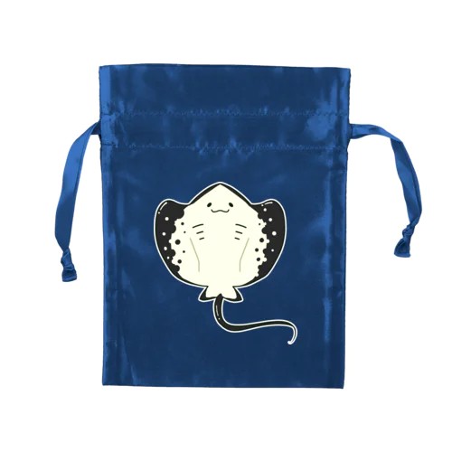 おおきなエイ サテンフリル巾着（S）